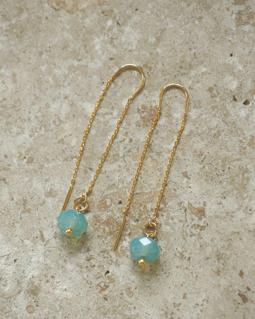 Gold plated - Thread through charm earrings - Katherynloche