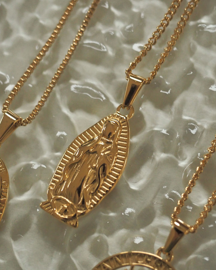 18k gold plated - Virgin Mary Gold Necklace - Katherynloche