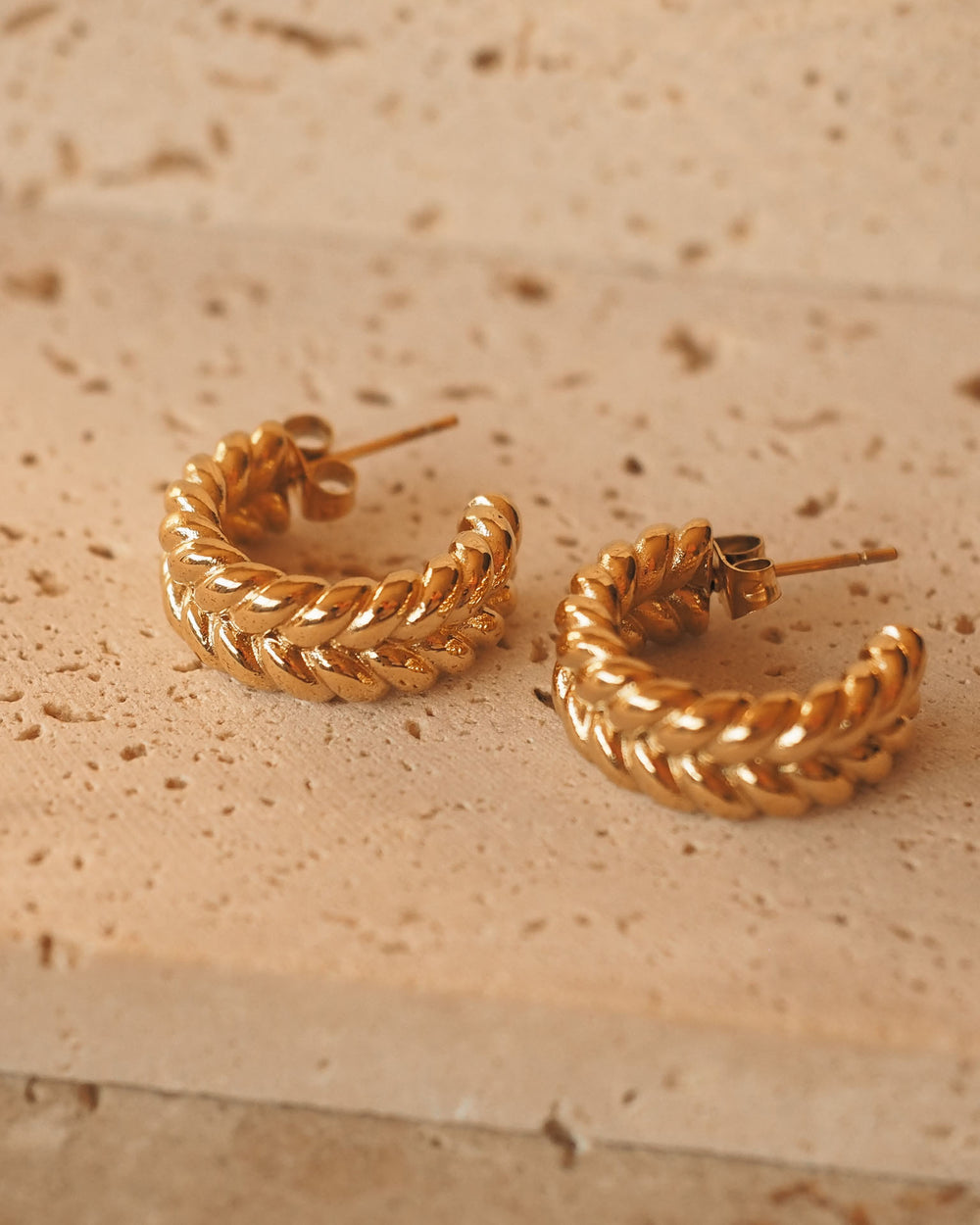 18K gold plated - Leia Hoop earrings - Katherynloche