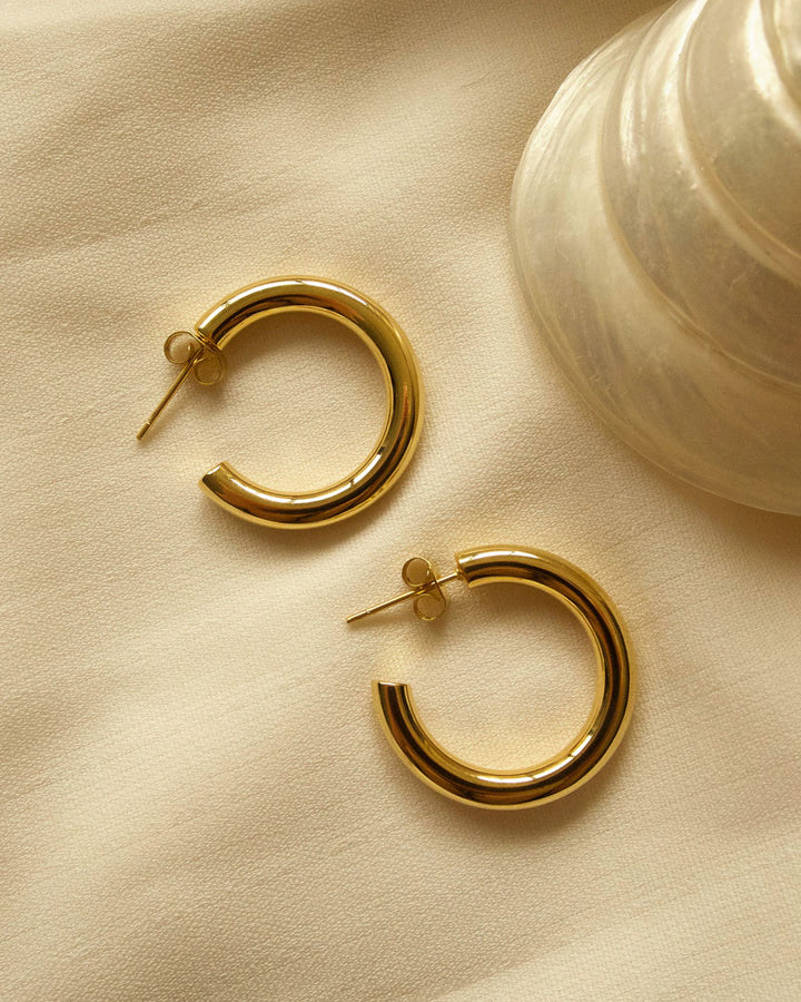 Jada Gold Hoop Earrings (3 sizes) - Katherynloche