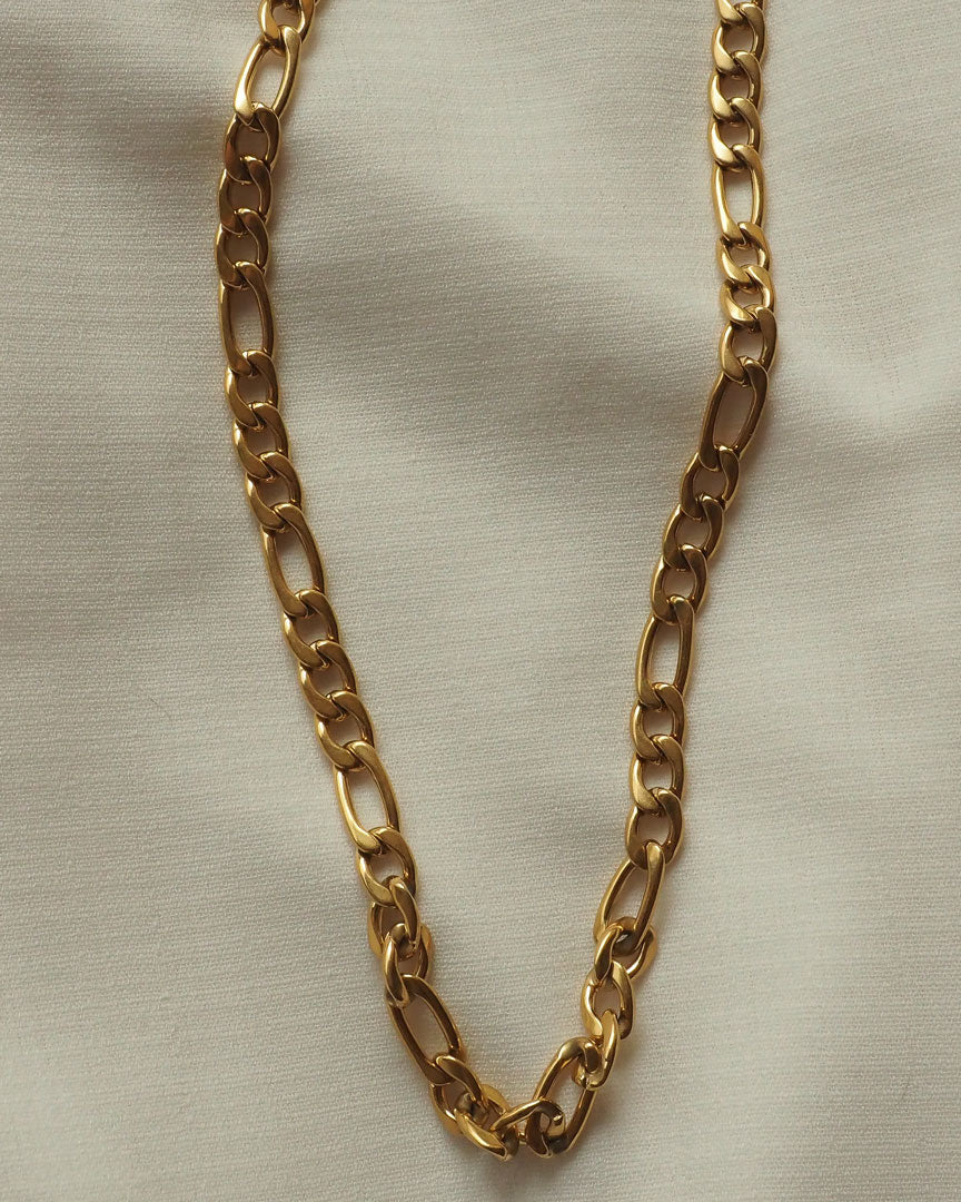 18K gold plated - Ara Figaro Chain Necklace - Katherynloche