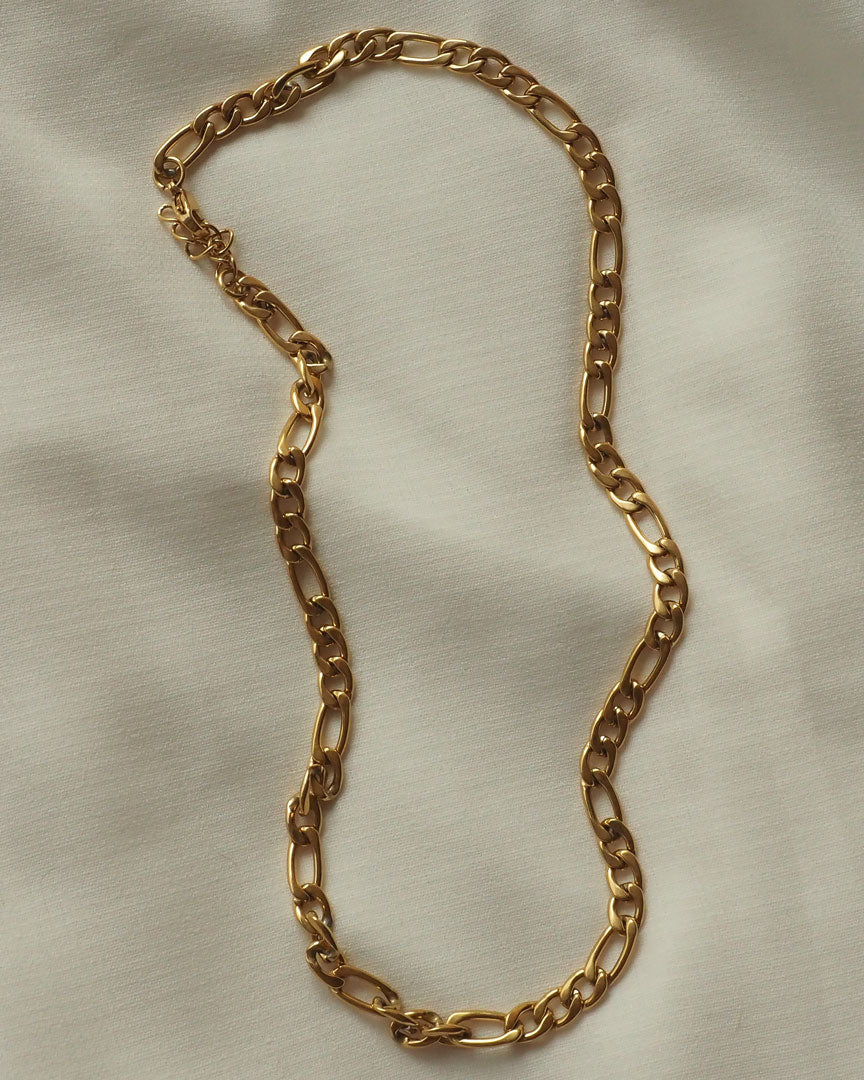 18K gold plated - Ara Figaro Chain Necklace - Katherynloche