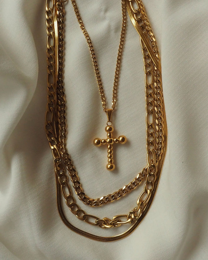 18K gold plated - Ara Figaro Chain Necklace - Katherynloche