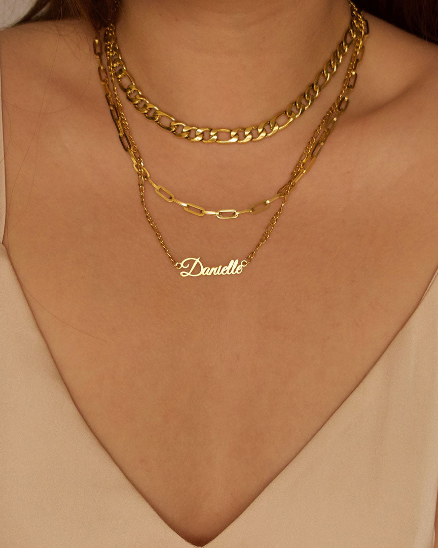 18k gold plated -  The Nameplate Personalised Necklace (Made to Order) - Katherynloche