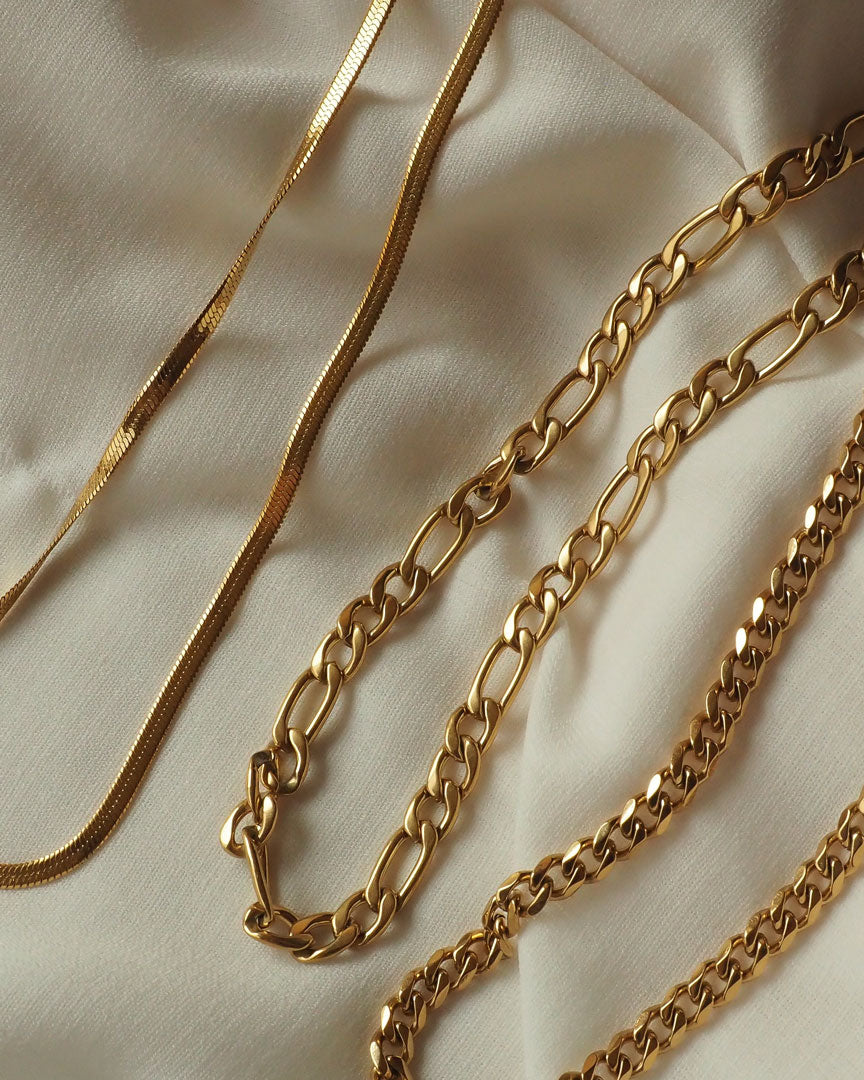 18K gold plated - Ara Figaro Chain Necklace - Katherynloche