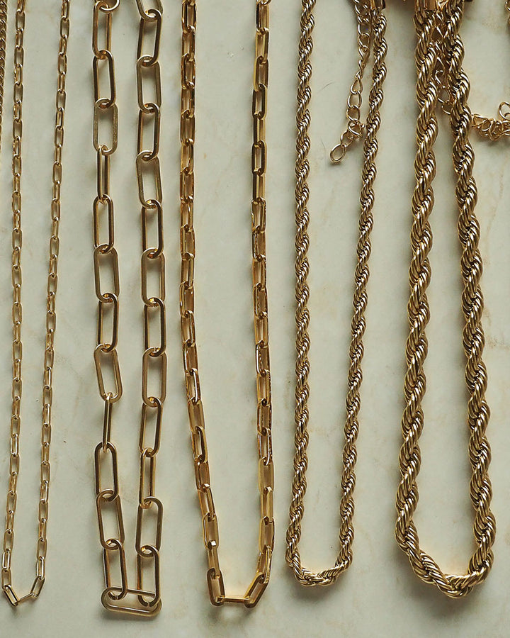 18k gold plated - Slim Bambi Link Chain Necklace - Katherynloche