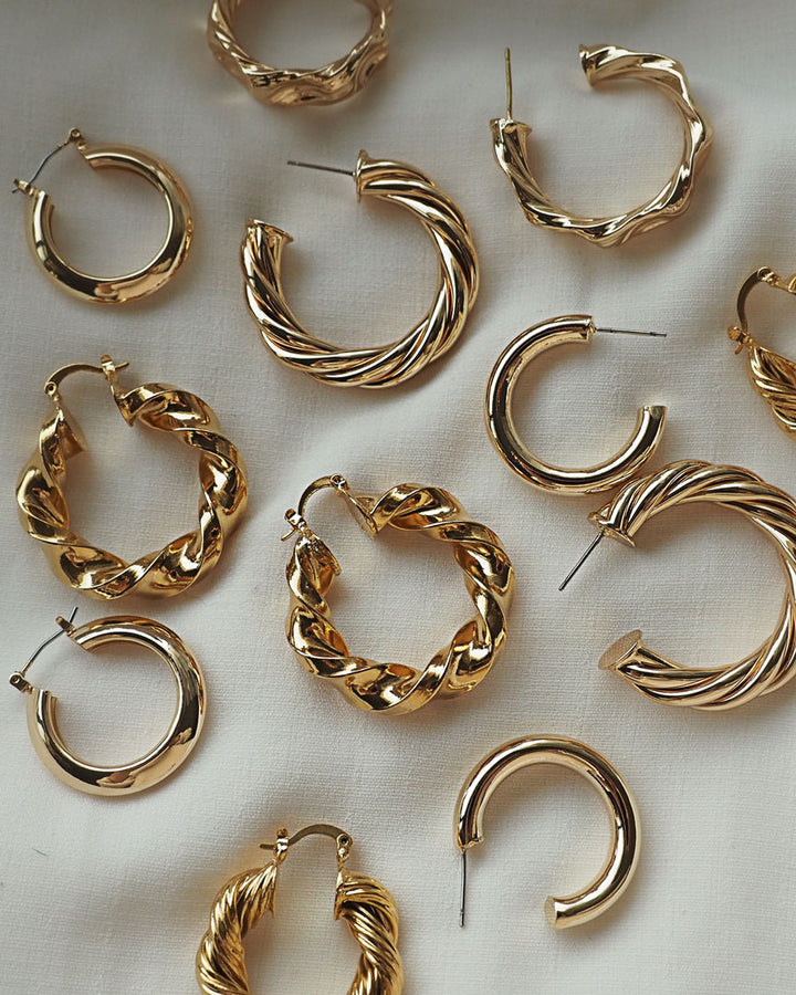 18K Gold Plated - Valeria Hoop Earrings - Katherynloche