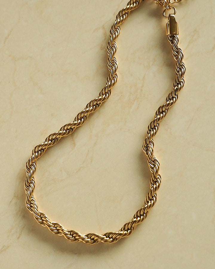 18K gold plated - Gold Rope Chain (2 sizes) - Katherynloche