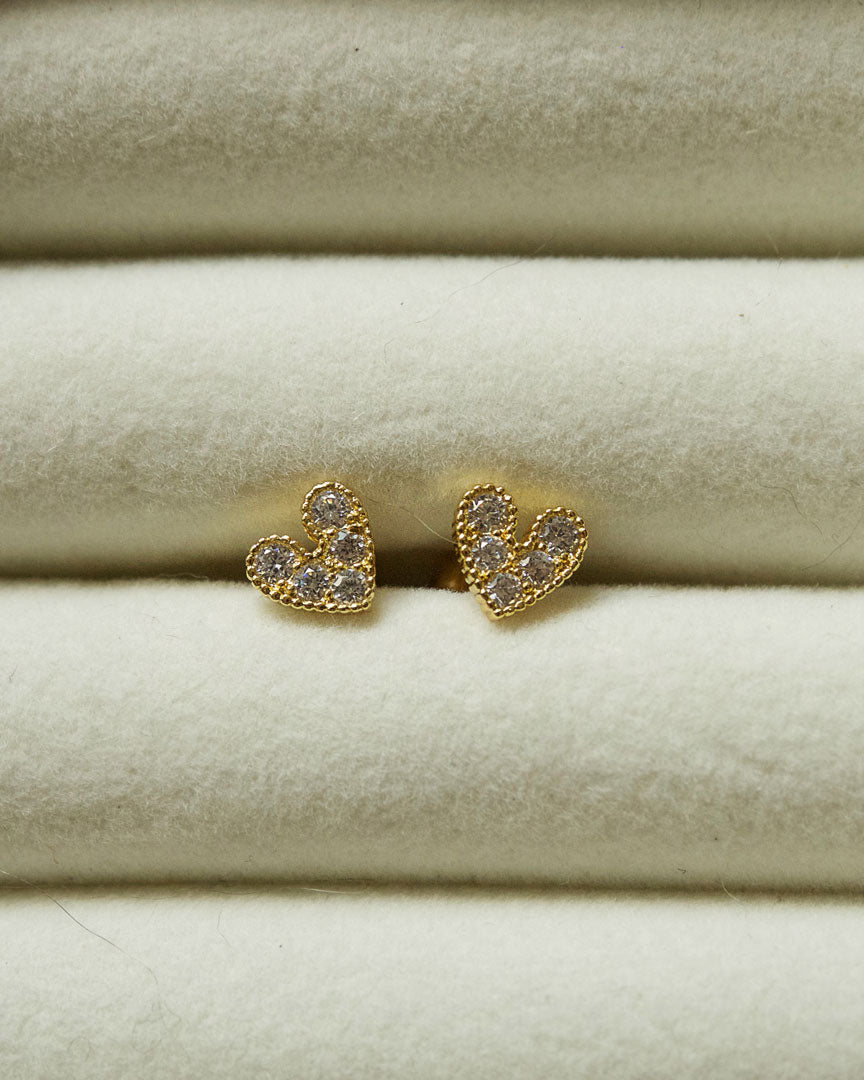 Stainless Steel - Love Gold Stud Earrings - Katherynloche