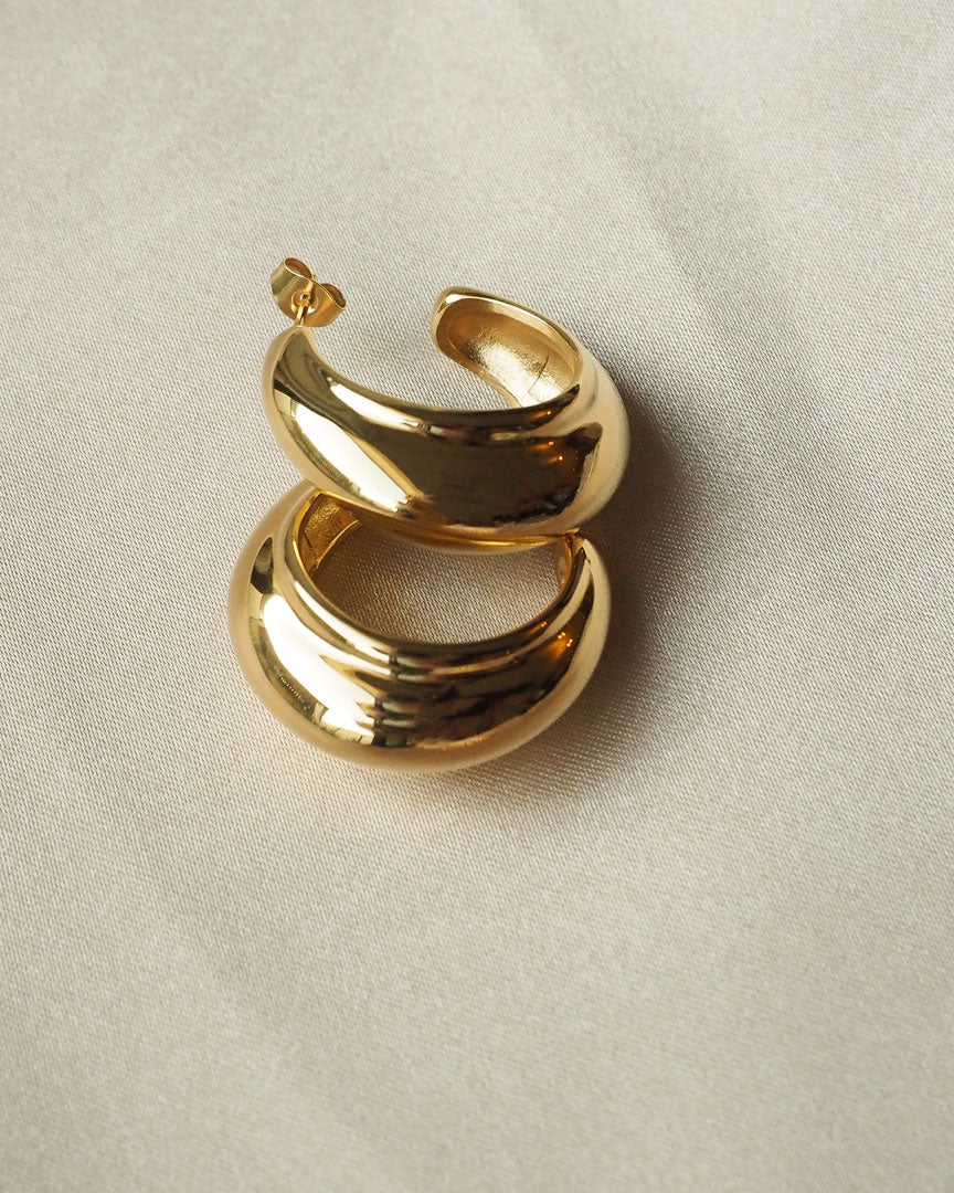 18k Gold Plated - Marielle Hoop Earrings - Katherynloche