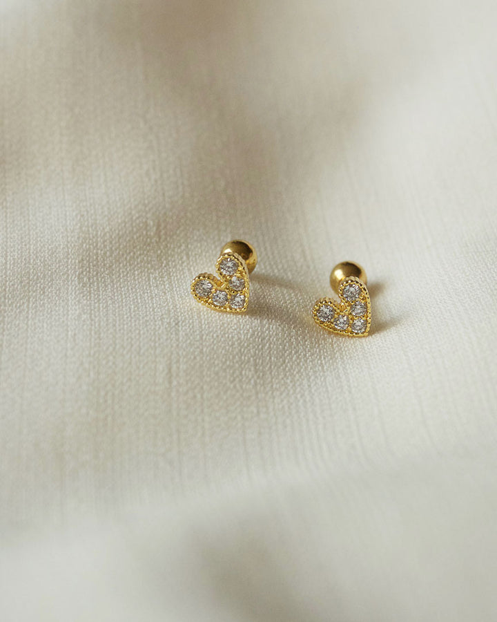 Stainless Steel - Love Gold Stud Earrings - Katherynloche