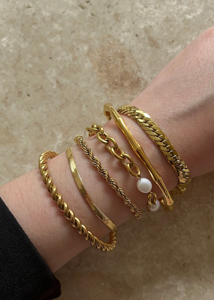 18K gold plated - Classic bangle Set - Katherynloche