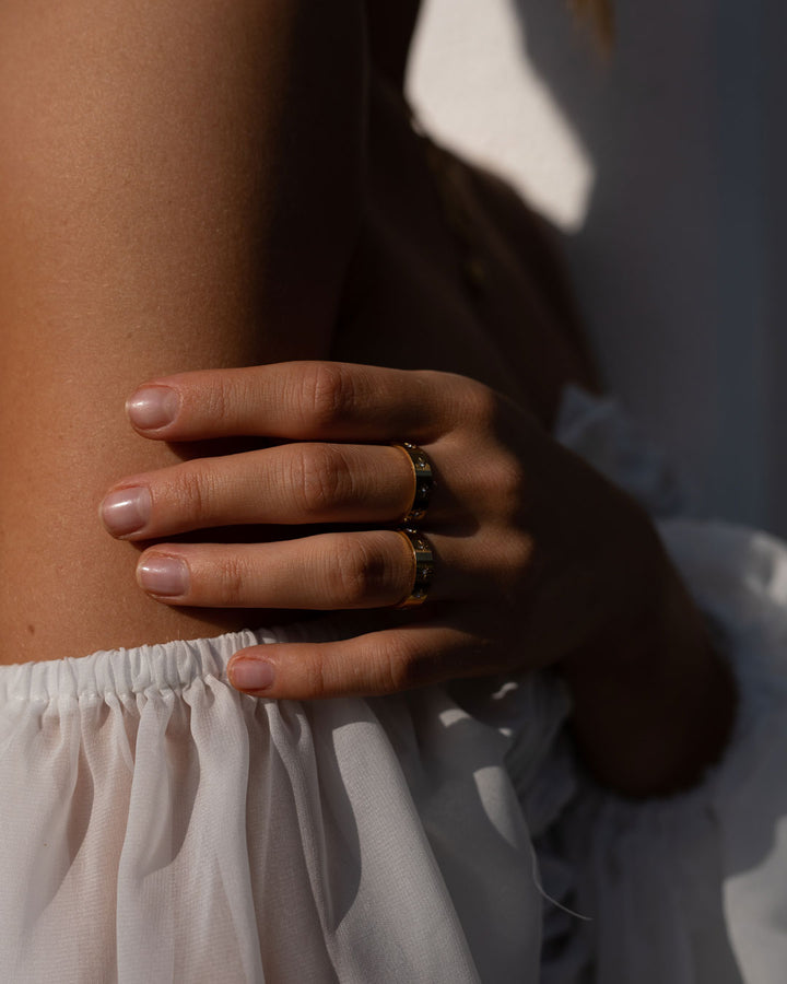 18K gold plated  - Stardust Gold Ring - Katherynloche