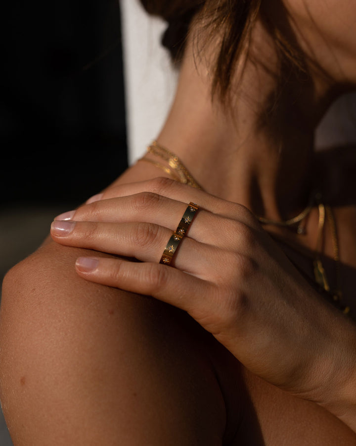 18K gold plated  - Stardust Gold Ring - Katherynloche