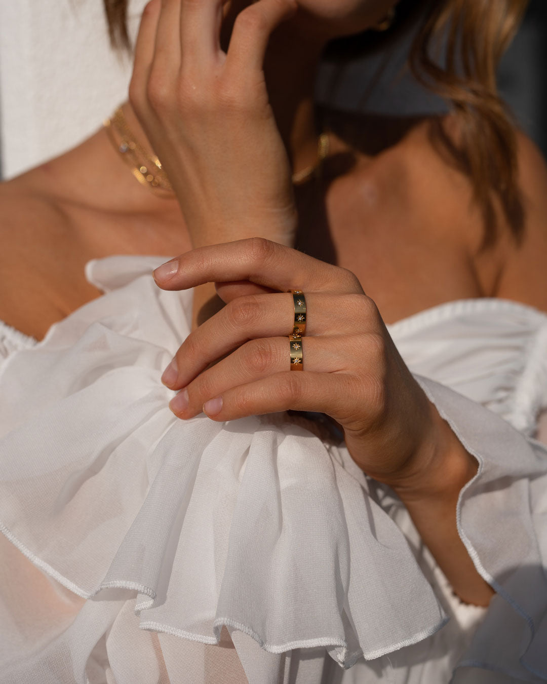 18K gold plated  - Stardust Gold Ring - Katherynloche