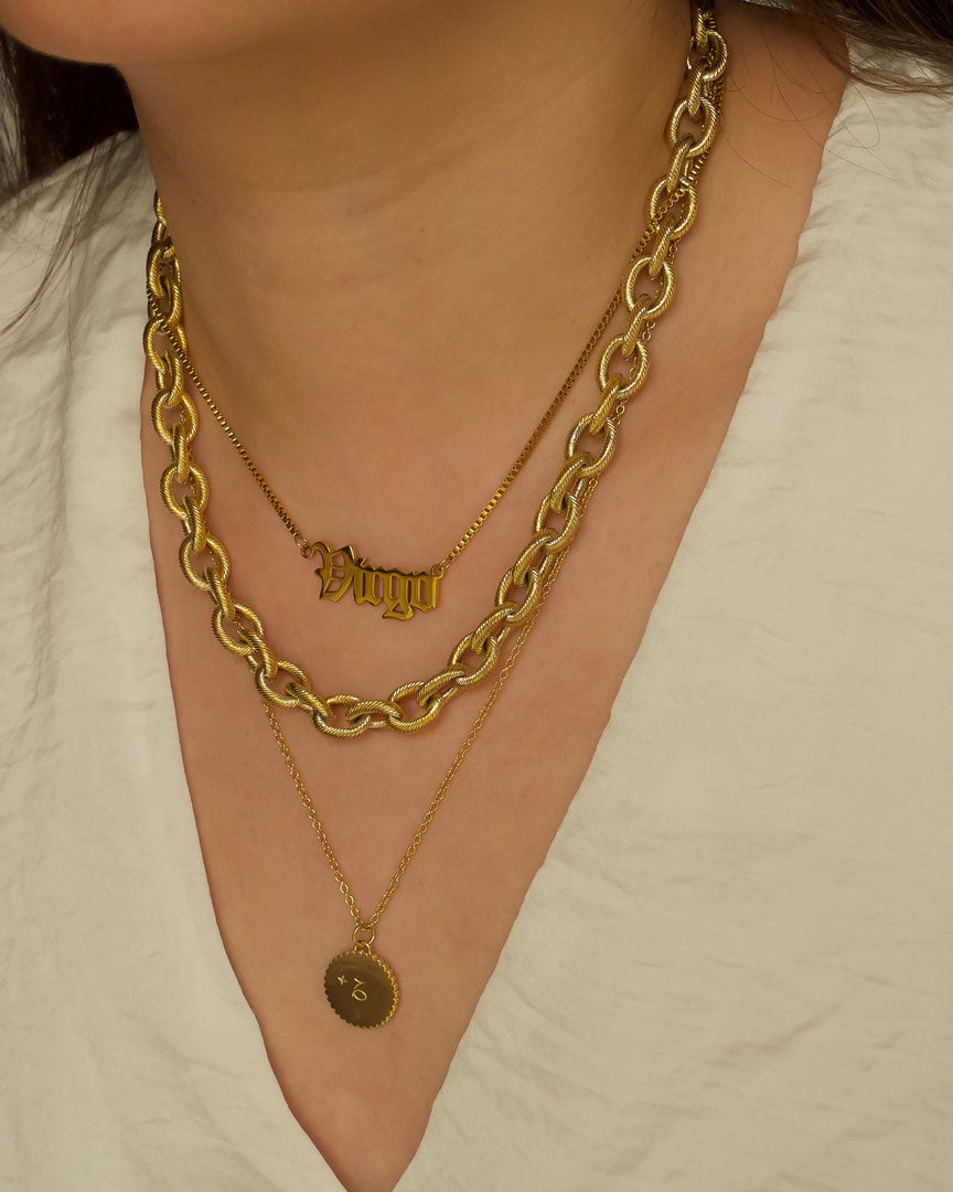 18k gold plated - The BERNADETTE Nameplate Personalised Necklace (Made to Order) - Katherynloche