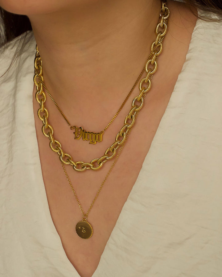 18k gold plated - The BERNADETTE Nameplate Personalised Necklace (Made to Order) - Katherynloche