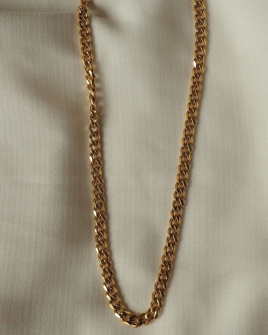 18K gold plated - Slim Link Chain Necklace - Katherynloche