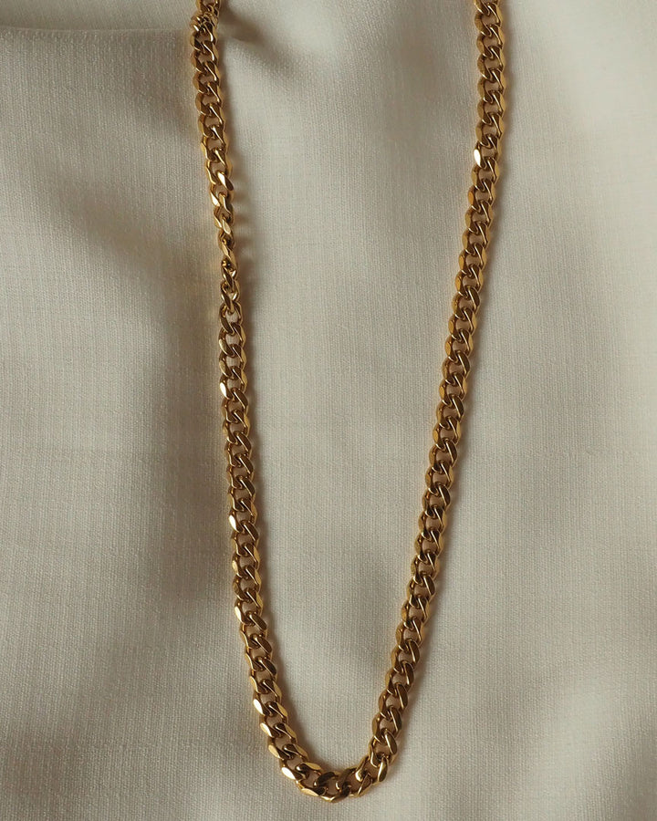 18K gold plated - Slim Link Chain Necklace - Katherynloche