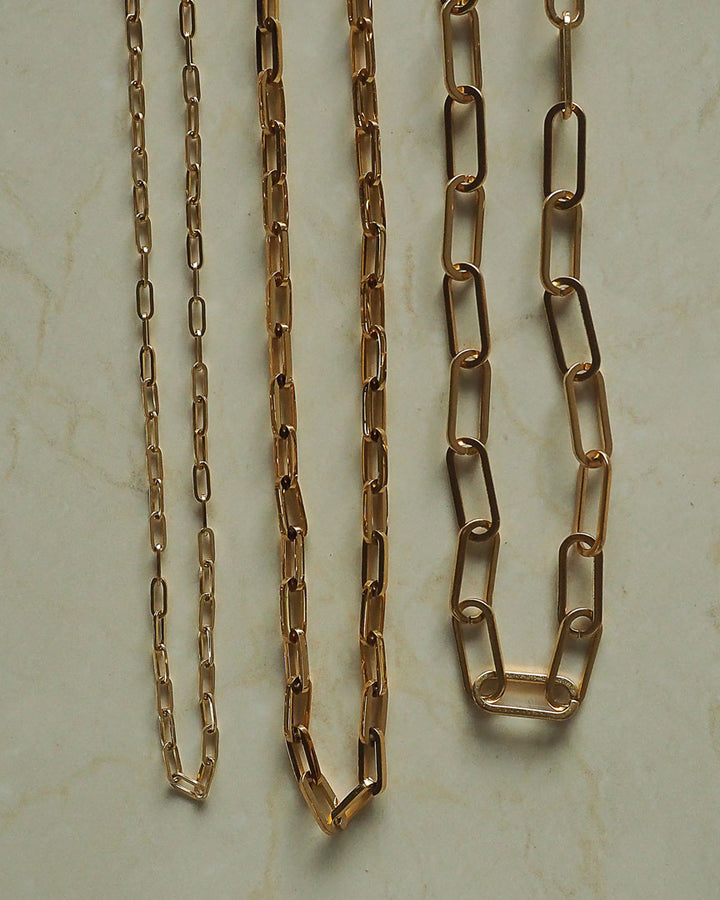 18k gold plated - Slim Bambi Link Chain Necklace - Katherynloche