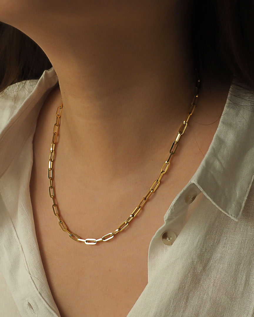 18k gold plated - Bamhi Link Chain Necklace - Katherynloche