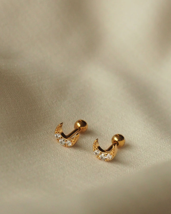 Stainless Steel - Callisto Gold Stud Earrings - Katherynloche