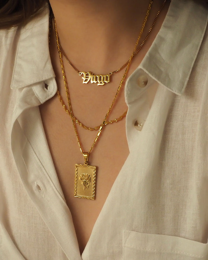 18k gold plated - The BERNADETTE Nameplate Personalised Necklace (Made to Order) - Katherynloche