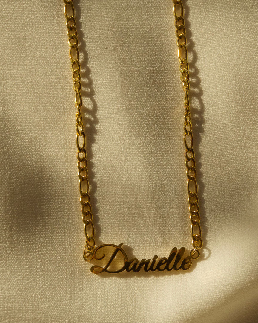 18k gold plated -  The Nameplate Personalised Necklace (Made to Order) - Katherynloche