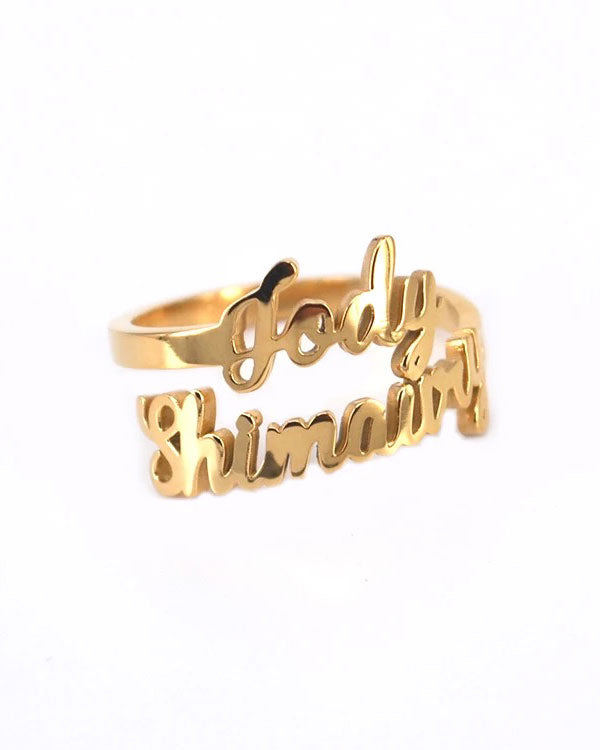 18k gold plated -  Personalised Gold Ring (Made to Order) - Katherynloche