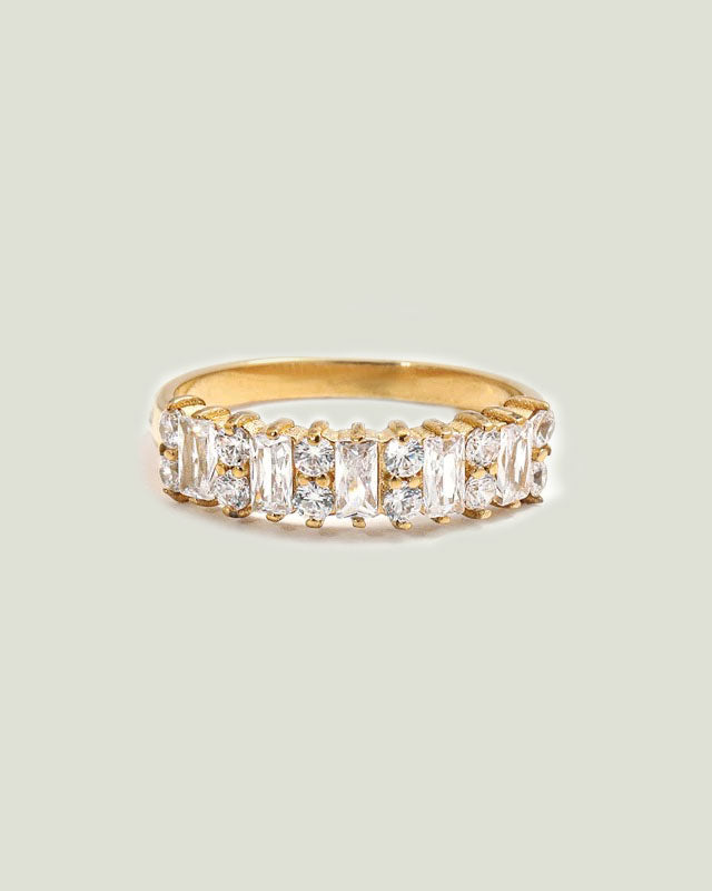 18k gold plated - Finian CZ gold ring - Katherynloche