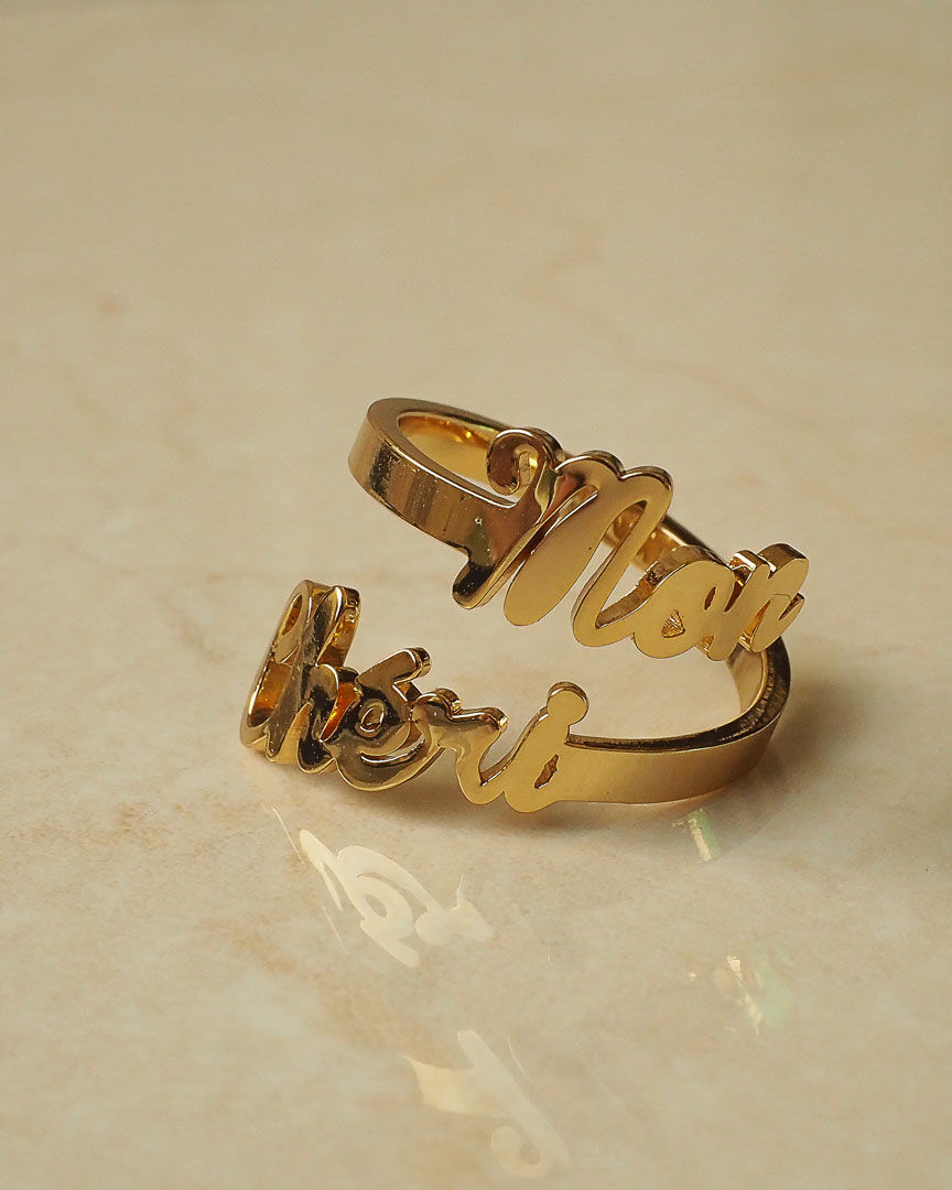 18k gold plated -  Personalised Gold Ring (Made to Order) - Katherynloche