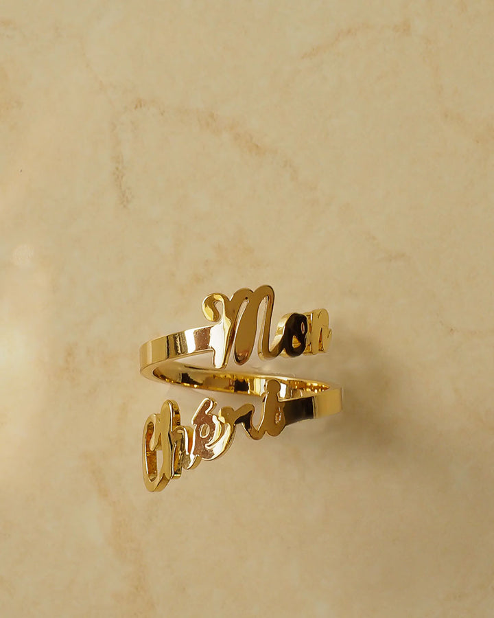 18k gold plated -  Personalised Gold Ring (Made to Order) - Katherynloche