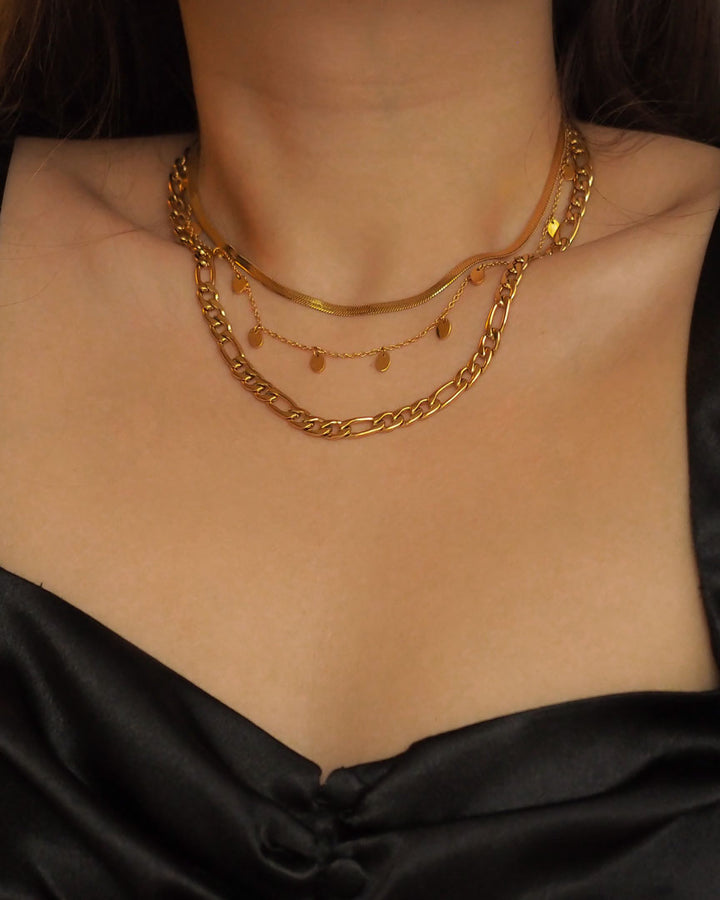 18k gold plated - Snake Chain Choker Necklace (Gold) - Katherynloche