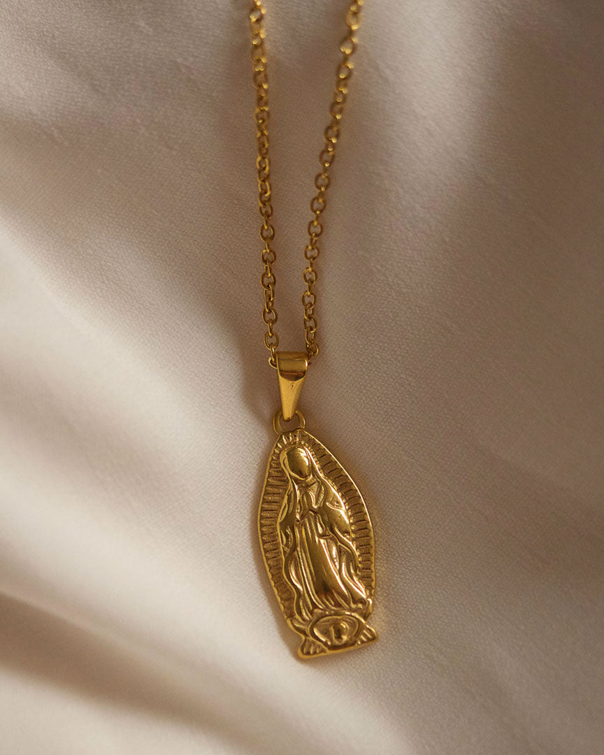 18k gold plated - Virgin Mary Gold Necklace - Katherynloche