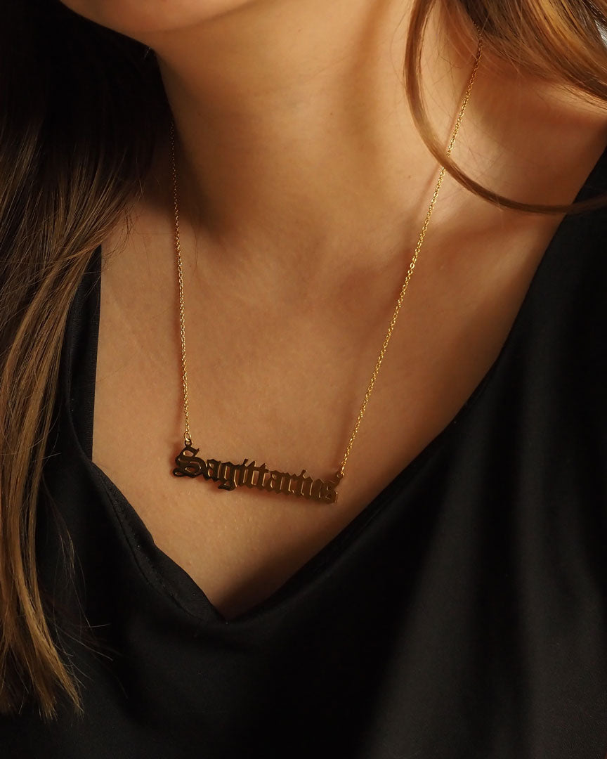 18K Gold Plated -  Jeulia Zodiac Gold Necklace - Katherynloche