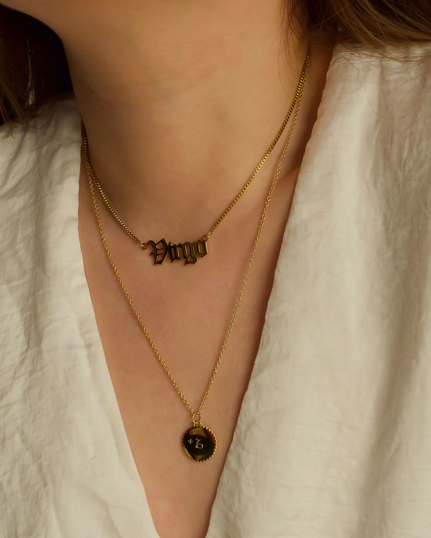 18k gold plated - The BERNADETTE Nameplate Personalised Necklace (Made to Order) - Katherynloche