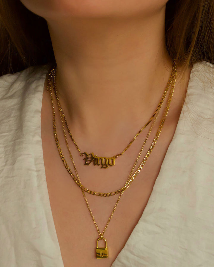 18k gold plated - The BERNADETTE Nameplate Personalised Necklace (Made to Order) - Katherynloche