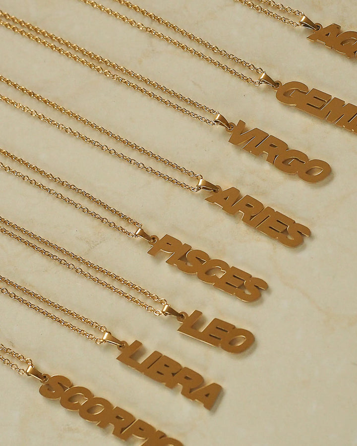 18K Gold Plated -  Maje Zodiac Gold Necklace - Katherynloche