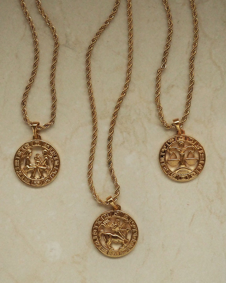 Zodiac Necklace (Rope Chain) - Katherynloche