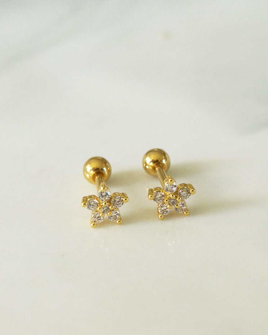 Stainless Steel - Daisy Stud Earrings - Katherynloche