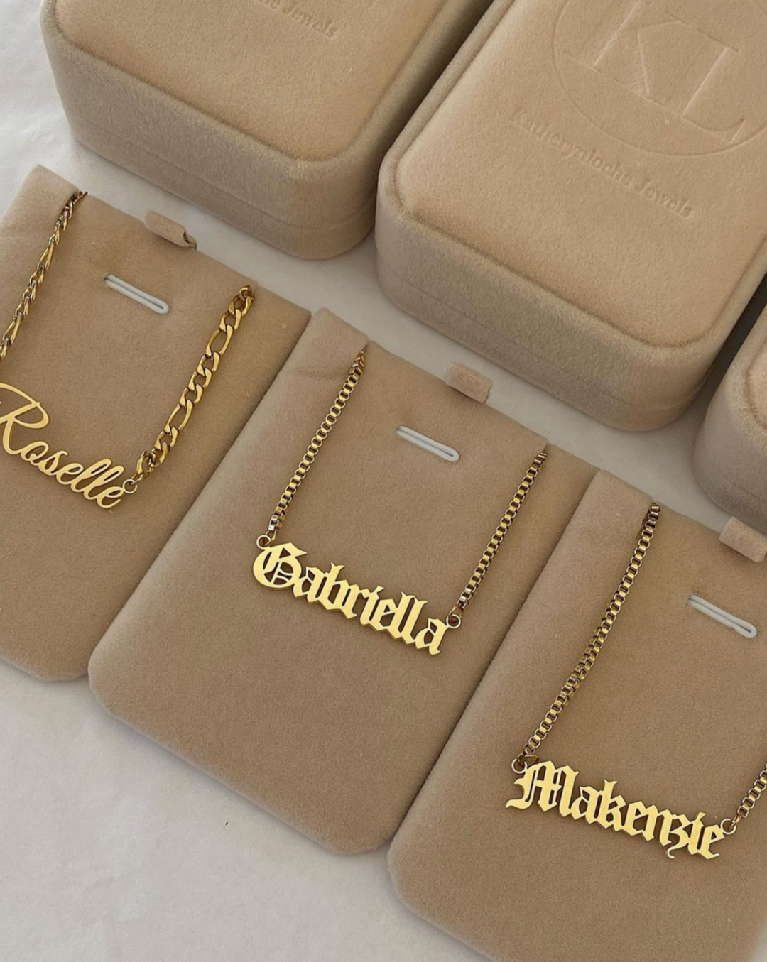 18k gold plated - The BERNADETTE Nameplate Personalised Necklace (Made to Order) - Katherynloche