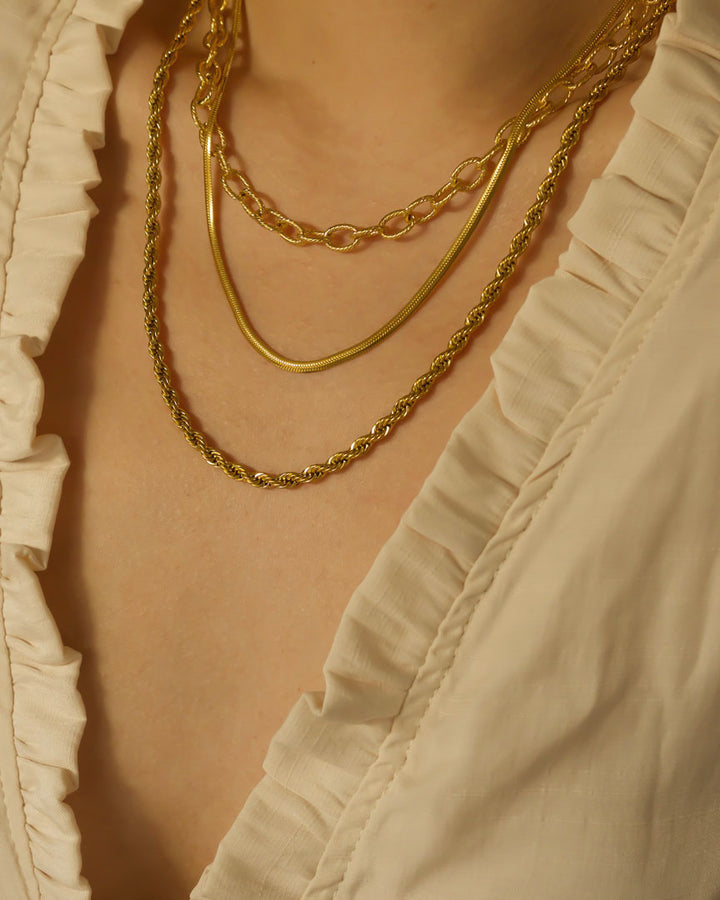 18K gold plated - Gold Rope Chain (2 sizes) - Katherynloche